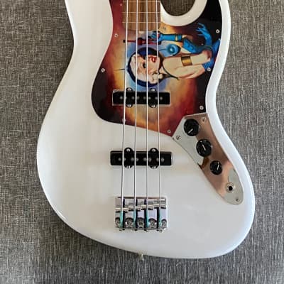 Fender  Fender Player Jazz Bass Fretless Bass Guitar (Polar White) 2022 Polar White image 2
