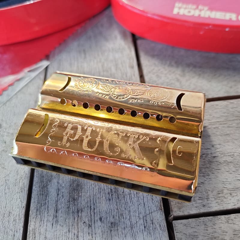 管楽器・吹奏楽器 Hohner Double Puck Harmonica 送料無料 レア HOHNER Double Puck Harmonica M55333 CG C調 G調