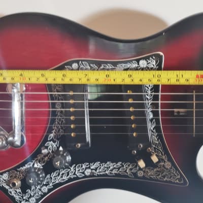 Hondo Teisco-Like Copy Mini-Guitar  - Early 70's  - Burst image 4