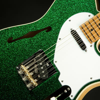 Suhr Eddie's Guitars Exclusive Custom Classic T Roasted - Deep Green Sparkle image 13