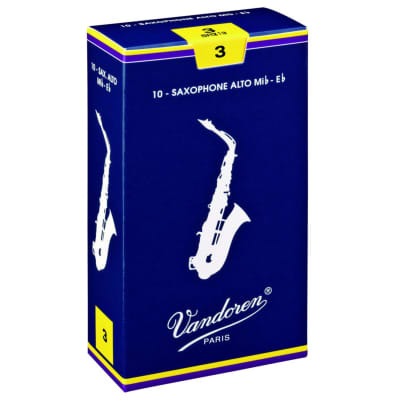 Vandoren Classic Alto Sax Reeds 2.5 Box of 10 - Reed for Alto Saxophone image 1