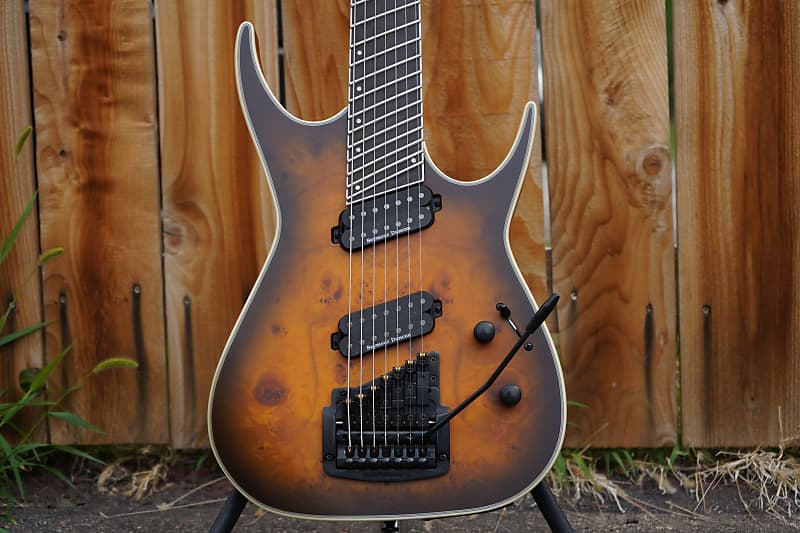 Dean EXILE Select-7 Multiscale Kahler Burl Maple 7-String Electric Guitar w/ Case image 1