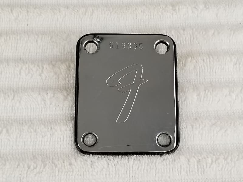 1975  Fender 4 Bolt Neck Plate - With Screws + Pad image 1