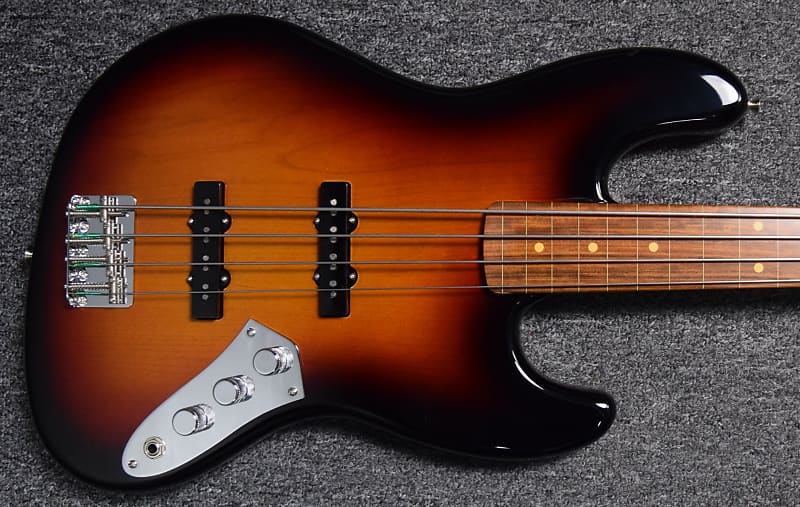Fender Jaco Pastorius Lined/Fretless Jazz Bass, 3-Tone SB w/Cosmetic Flaws, Full Warranty = Save $! image 1