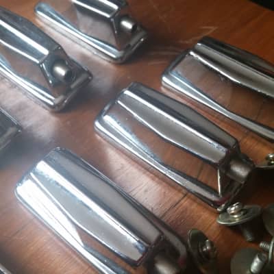 VINTAGE Pearl Coffin STYLE SET OF 8 Bass Drum Lug 70s 90s 80s 2" Spacing image 6