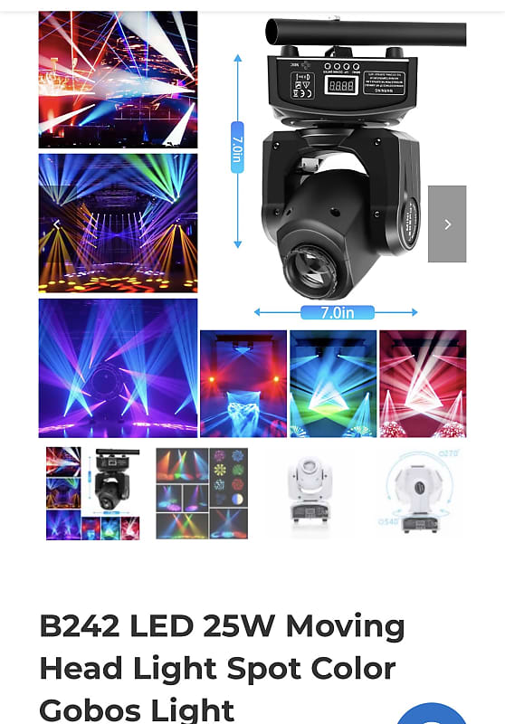 2 American DJ ZQ-B242-Black MINI LEDSPOT | Reverb