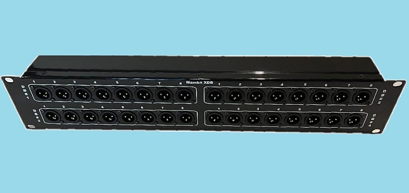 Mamba 32 XLR Male to 4 DB25 Tascam Pin Out 2RU Patch Bay image 1