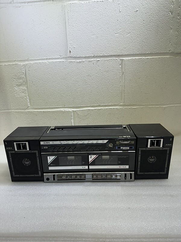 AIWA CA-W30 Portable Stereo Radio &amp; Cassette Player Boombox Spare Or Repair  			