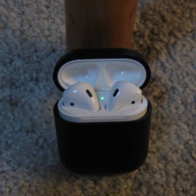 Apple AirPods 2nd Gen with Black Leather Case image 3