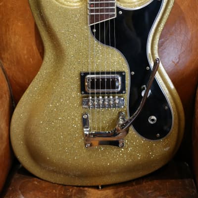 Guitare Type Mosrite "Discoramones" Philippe Dubreuille Gold Sparkle 2020 image 2