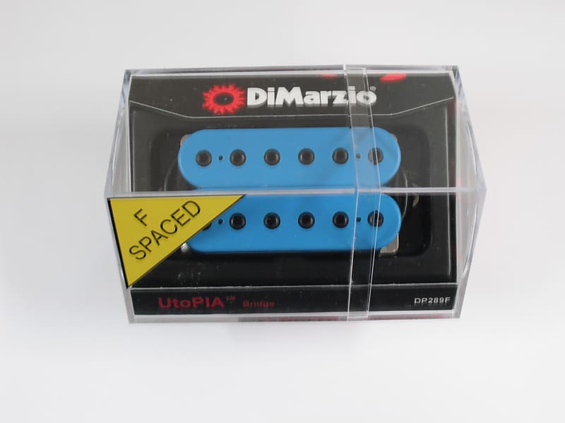 DiMarzio F-Spaced Utopia Bridge Humbucker Blue W/Black Poles DP 289 F image 1