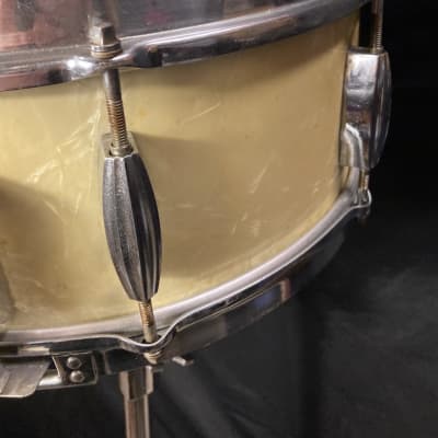 Rikki Rocket's Poison, Slingerland 5x14" Radio King Snare Drum 1951 - Marine Pearl image 12