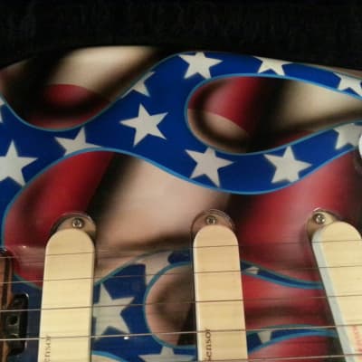 American Showster 'The Biker' NOS 1997 Flag Pattern NAMM show guitar image 5
