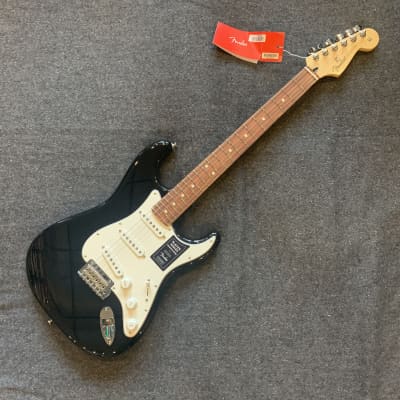 Fender Player Series Stratocaster Guitar Black PF 7 lb. 13oz. Strat MX20030655 image 1
