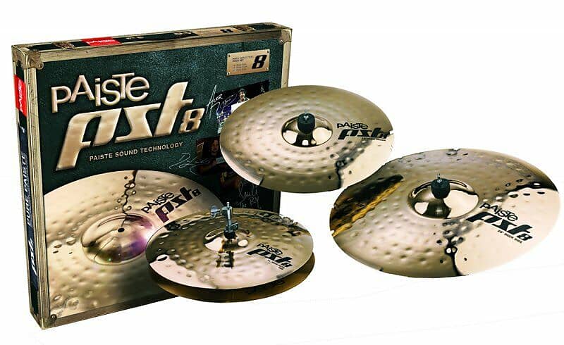 Paiste PST8 4 Piece ROCK Cymbal Set/Free Cymbal Bag/New/Model # 180RSET image 1