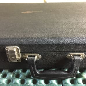 Tolex Hardshell Bass Guitar Case Black with Orange Interior image 4