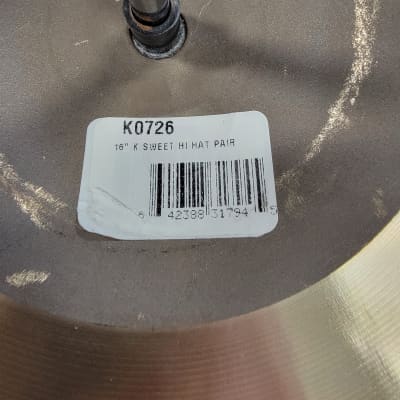 Zildjian K0726 K Sweet 16" Hi Hats Pair image 6