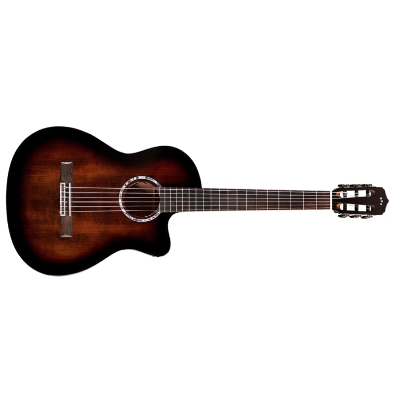 Cordoba Fusion 5 Jet Black Spruce/Mahogany Nylon String Cutaway Acoustic  Guitar w/ Fishman Pickup #6769