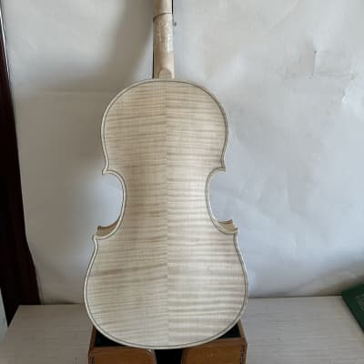 5 strings  Viola 16" unvarnished Stradi model solid flamed maple back spruce top hand made image 1