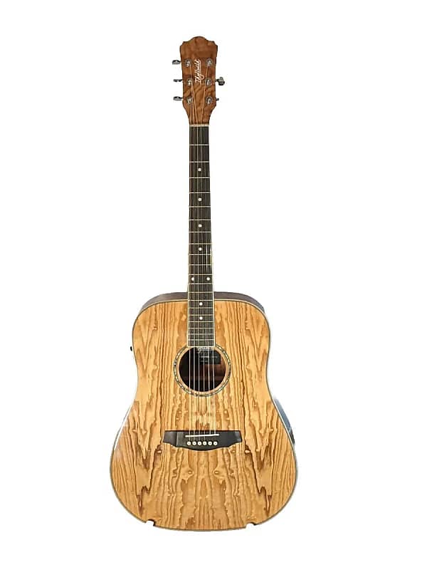 Monoprice Acoustic Guitar - Quilted Ash With Fishman Pickup Tuner and Gig Bag image 1