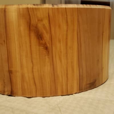 DIY 7x14 Apple wood stave snare shell 2023 - Satin Lacquer image 2