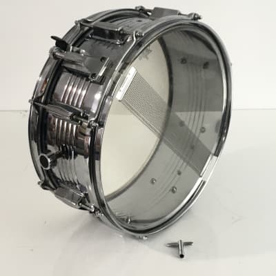 Vintage Groove Percussion Metal Steel Power Snare Drum 6”x14” Rare Acoustic Drum image 5