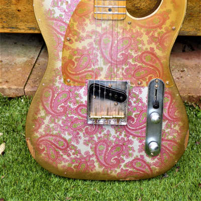 DY Guitars Brad Paisley tribute Pink Paisley relic esquire / tele body PRE-BUILD ORDER imagen 1