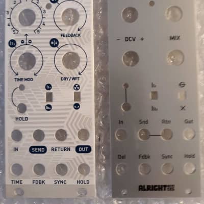 2 X Chronoblob V.1 Replacement Panels Only Grayscale and Magpie (no module) Eurorack image 1