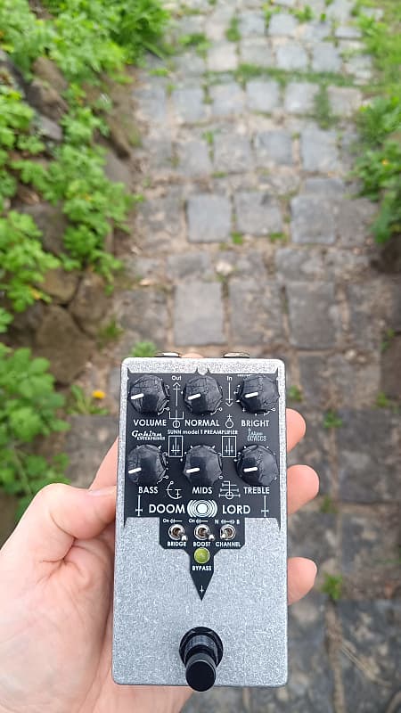 DIY DoomLord guitar pedal with Boost (inspired by Sunn model T Pre-Amp) 2025 - Alu / Black image 1