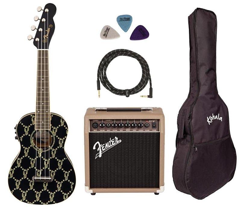 Fender Billie Eilish AcousticElectric Uke Black Package Reverb