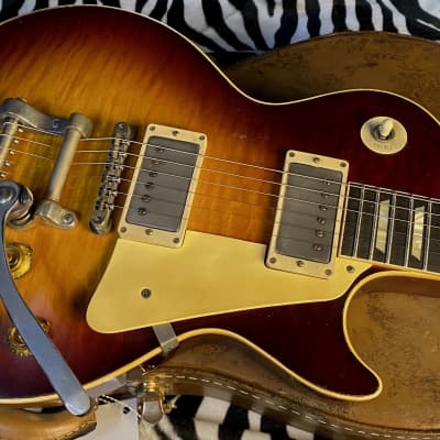NEW ! 2024 Gibson Custom Les Paul Standard Reissue Limited Edition Murphy Lab Heavy Aged Brazilian Rosewood Board - Tom's Tri-Burst - Bigsby - Authorized Dealer - Only 8.5 lbs - G02390 image 13