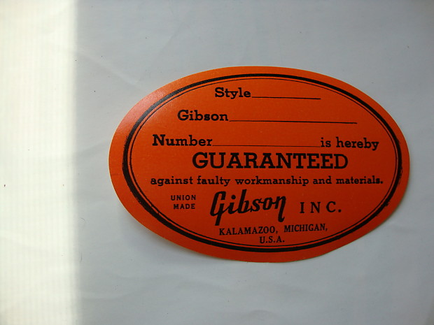 Gibson orange label discount