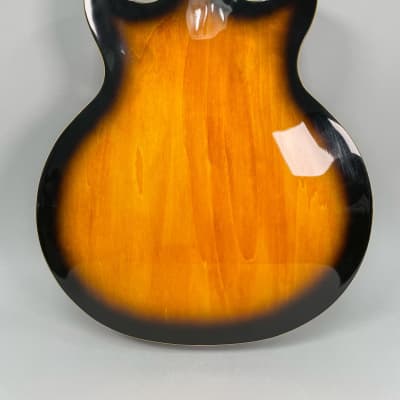 Jay Turser JT134DC Semi Hollow Sunburst 339 Style Electric Guitar MIK image 3