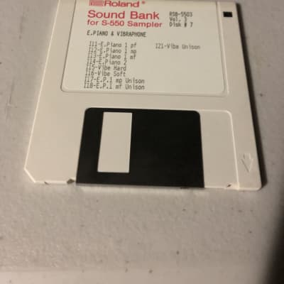 Roland  Sound Bank for S-550 Sampler Vol.3 Disk #7 1988