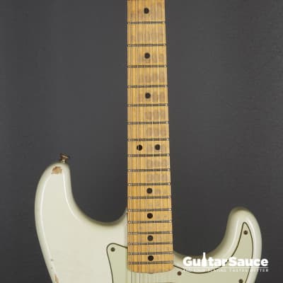 Fender Custom Shop LTD 60 Stratocaster HSS Lighting Heavy Relic Olympic White Over Faded Surf Green Used (Cod. 1476UG) 2012 image 9