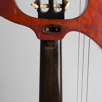 Luigi Mozzani  Lyre Harp Guitar,  c. 1905, ser. #111, black hard shell case. image 6