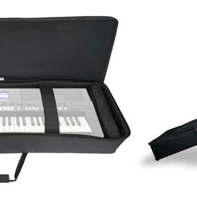 Rockville 61 Key Keyboard Case w/ Wheels+Trolley Handle For Yamaha PSR-S650