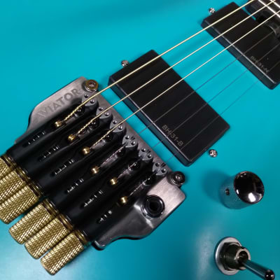 KOLOSS GT-6H Aluminum body headless Carbon fiber neck electric guitar Blue image 5