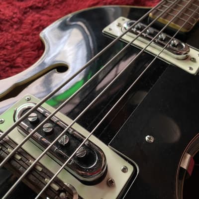 c.1967- Firstman/Teisco Gen Gakki Baroque Special MIJ Vintage Bass  “Black” image 6