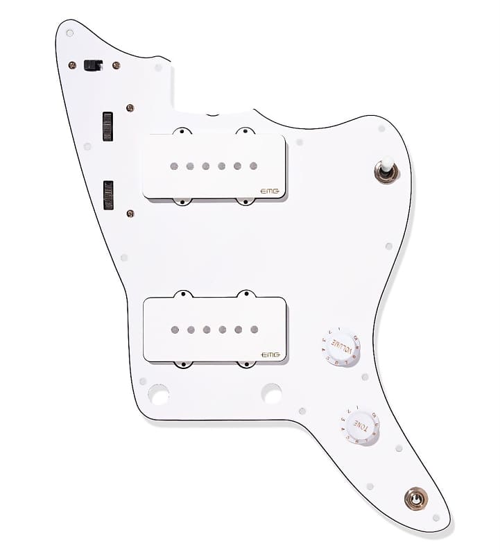 EMG JMaster Pickguard System White Active Jazzmaster Pickups Reverb