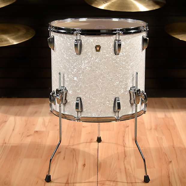 Ludwig Keystone 16x18 Floor Tom White Marine Pearl Custom