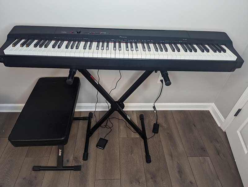 Casio PX-160BK Privia 88-Key Digital Piano With Stand And On Stage