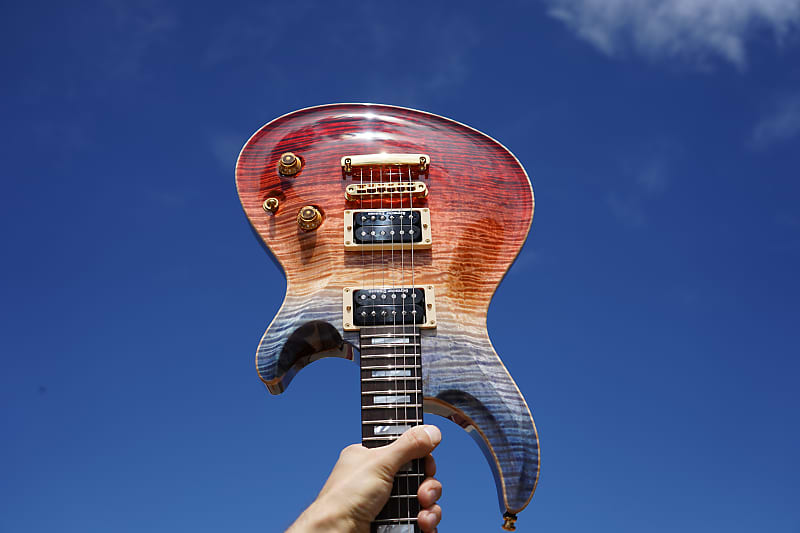 ESP Custom Shop Mystique Custom NT FM Blue Red Fade Burst 6