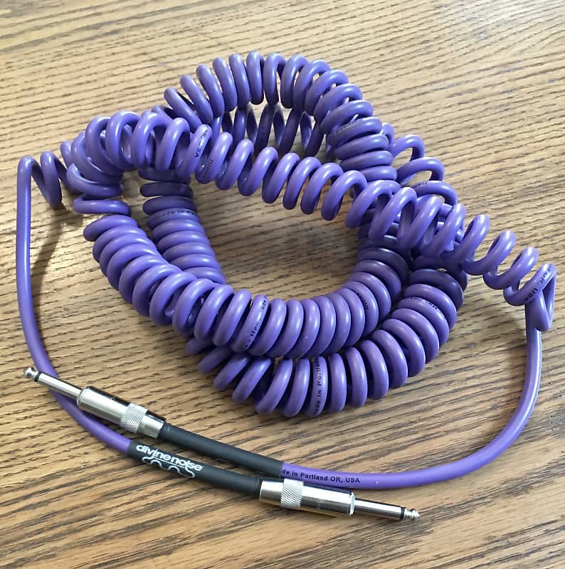 Divine Noise Purple Curly Coil 30' Cable 1/4