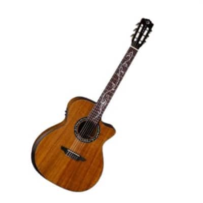 Luna Vineyard Koa Bevel Folk Acoustic-Electric Guitar Gloss Natural image 17