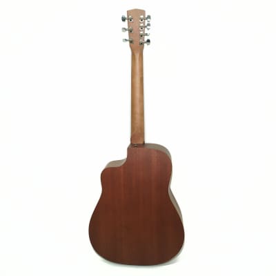 Trembita Brand New Seven 7 Strings Acoustic Guitar Сutaway, Sand Natural Wood made in Ukraine Beautiful sound image 8