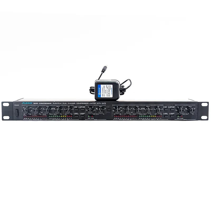 Alesis 3630 Dual-Channel Compressor / Limiter with Gate | Reverb