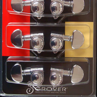 Grover 502C Rotogrip Locking Rotomatic Tuners 3 +3 Chrome Finish image 1