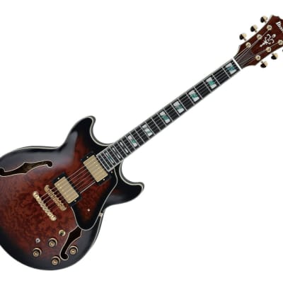Ibanez AM153QADBS AM Artstar Electric Guitar - Dark Brown Sunburst image 1