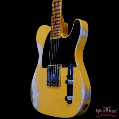 Fender Custom Shop 1950 Ash Esquire Hand-Wound Pickup Heavy Relic Aged Nocaster Blonde 6.90 LBS image 2